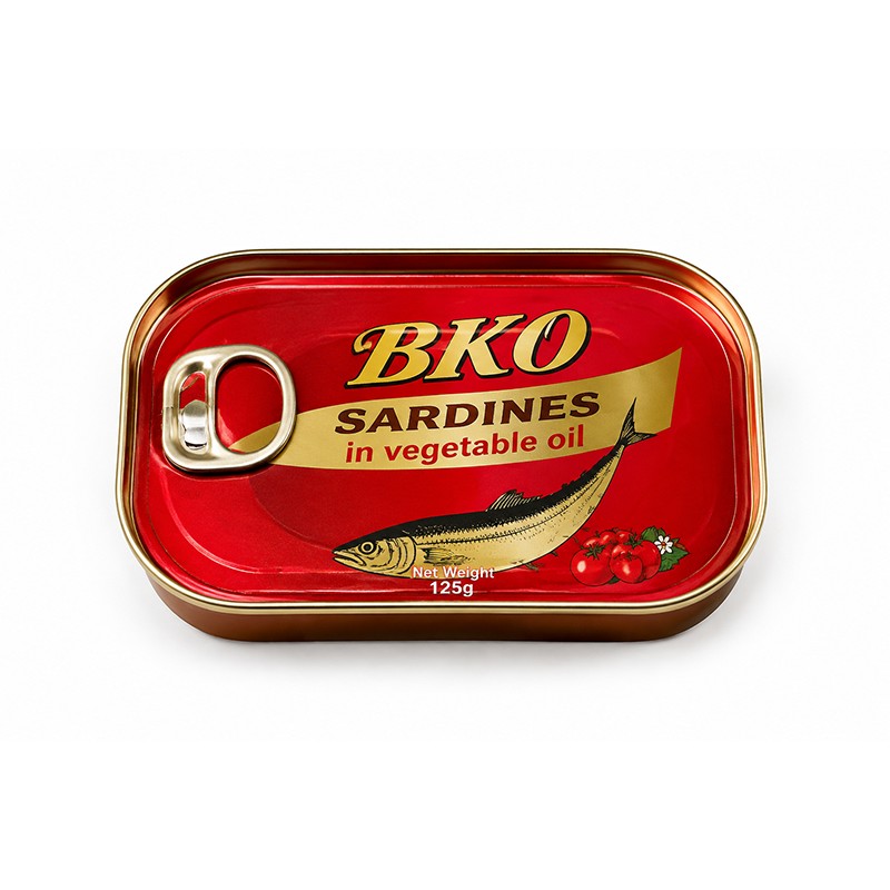 Dåse sardin i vegetabilsk olie